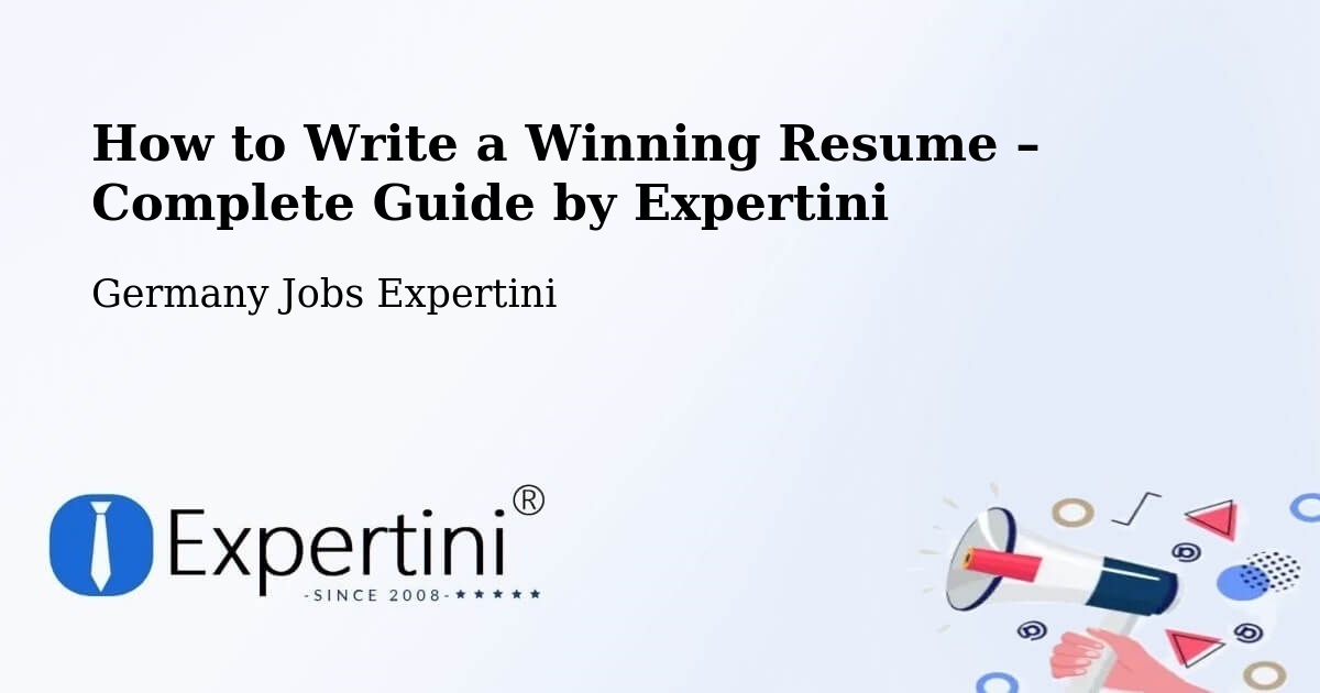 Resume Writing Guide for Job Seekers – Bottrop - Bottrop, Germany Jobs Expertini